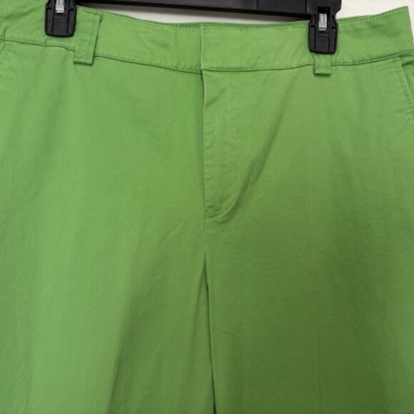 COLDWATER CREEK WOMENS BRIGHT GREEN CAPRI. LIKE NEW! SZ. 14 - Picture 3 of 4